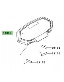 Entourage bloc compteur Kawasaki Z1000 (2010-2013) | Réf. 140920019