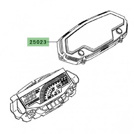 Dessus de compteur Kawasaki Z1000 (2010-2013) | Réf. 250230062