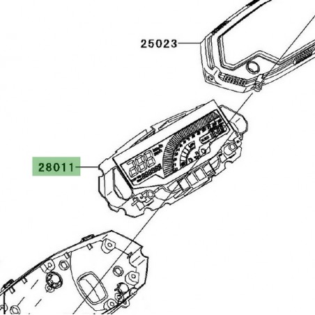 Compteur seul Kawasaki Z1000 (2010-2013) | Moto Shop 35