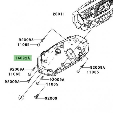 Dessous de compteur Kawasaki Z1000 (2010-2013) | Réf. 140920094