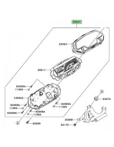 Bloc compteur Kawasaki Z1000 (2010-2013) | Moto Shop 35