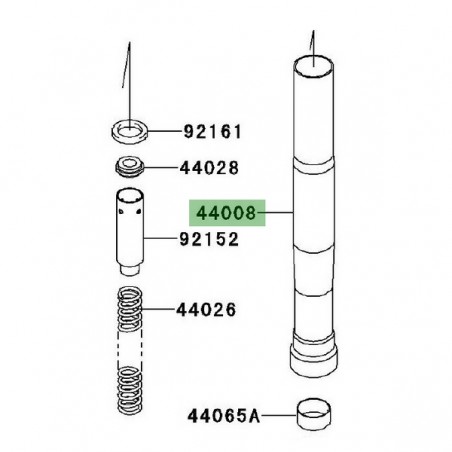 Fourreau de fourche Kawasaki Z1000 (2010-2013) | Réf. 440080048499
