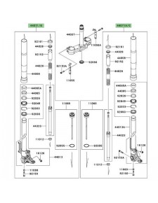 Fourche complète Kawasaki Z1000 (2010-2013) | Moto Shop 35