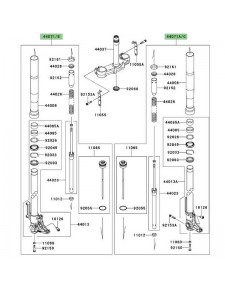 Fourche complète Kawasaki Z1000 (2010-2013) | Moto Shop 35