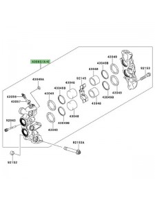 Étrier de frein avant Kawasaki Z1000 (2010-2013) | Motos Shop 35