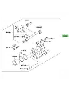 Étrier de frein arrière Kawasaki Z1000 (2010-2013) | Réf. 430800084DJ