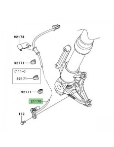 Câble ABS avant Kawasaki Z1000 (2010-2013) | Réf. 211760706