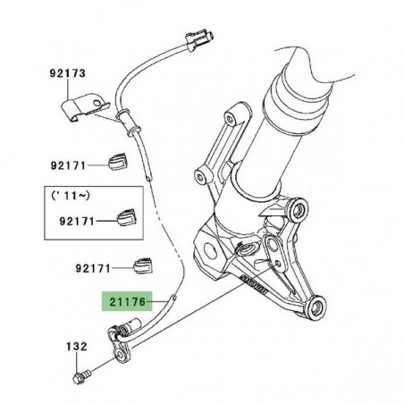 Câble ABS avant Kawasaki Z1000 (2010-2013) | Réf. 211760706