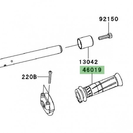 Poignée de gaz Kawasaki Z1000 (2010 et +) | Réf. 460190020