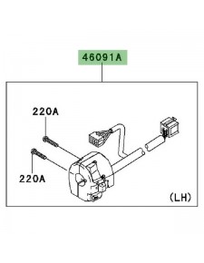 Commodo gauche Kawasaki Z1000 (2010-2013) | Réf. 460910186