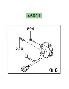 Commodo droit Kawasaki Z1000 (2010-2013) | Réf. 460910185