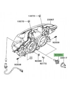 Ampoule H7 (12V/55W) optique avant Kawasaki Z1000 (2010-2013) | Réf. 920690053