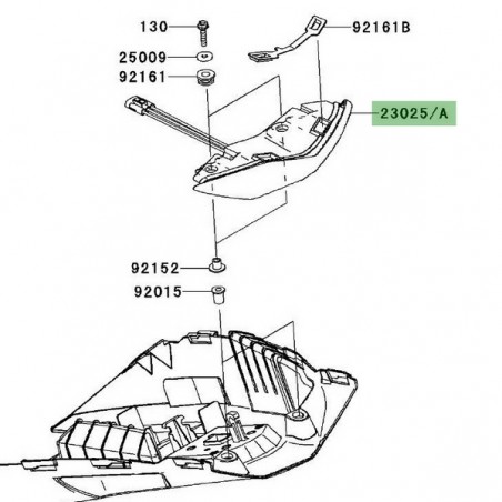 Feu arrière Kawasaki Z1000 (2010-2013) | Réf. 230250316