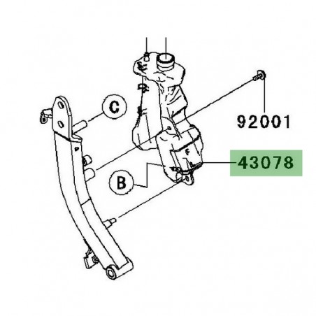 Vase d'expansion Kawasaki Z1000 (2010-2013) | Réf. 430780064