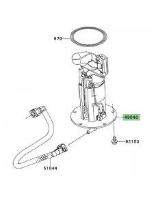 Pompe à essence Kawasaki Z1000 (2010-2013) | Réf. 490400045