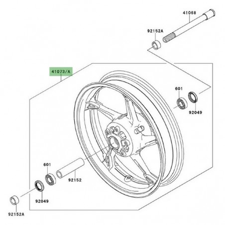 Jante avant d'origine Kawasaki Z1000 (2010-2013) | Moto Shop 35