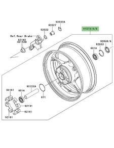 Jante arrière d'origine Kawasaki Z1000 (2010-2013) | Moto Shop 35