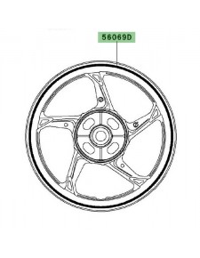 Liseré de jantes Kawasaki Z1000 (2010-2013) | Moto Shop 35