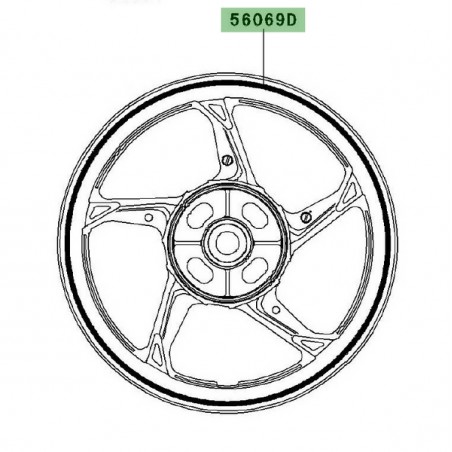 Liseré de jantes Kawasaki Z1000 (2010-2013) | Moto Shop 35