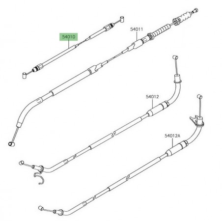 Câble de fermeture de selle Kawasaki Z900RS (2018-2021) | Réf. 540100620