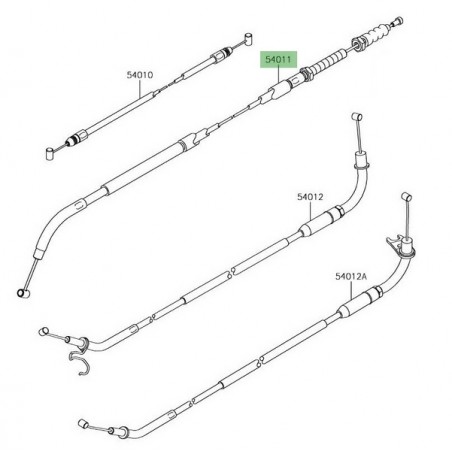 Câble d'embrayage Kawasaki Z900RS (2018-2021) | Réf. 540110624