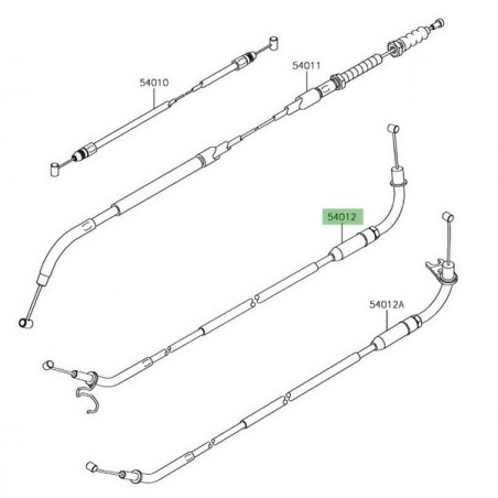 Câble d'ouverture des gaz Kawasaki Z900RS (2018-2021) | Réf. 540120656