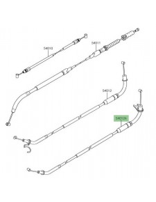 Câble de fermeture des gaz Kawasaki Z900RS (2018-2021) | Réf. 540120657