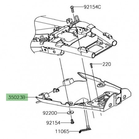 Passage de roue arrière Kawasaki Z900RS (2018-2021) | Réf. 350230447