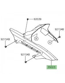 Garde-boue arrière Kawasaki Z900RS (2018-2024) | Réf. 350230421