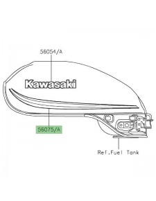 Autocollant  décoratif réservoir Kawasaki Z900RS (2018-) | Moto Shop 35
