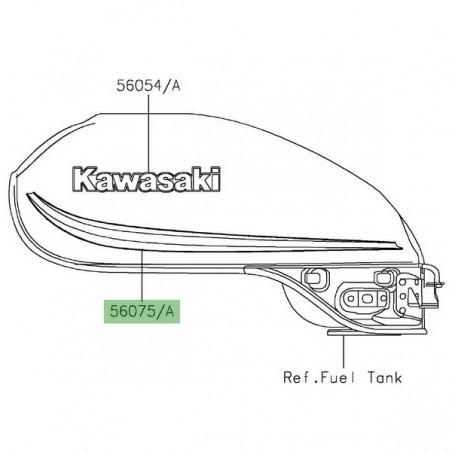 Autocollant  décoratif réservoir Kawasaki Z900RS (2018-) | Moto Shop 35