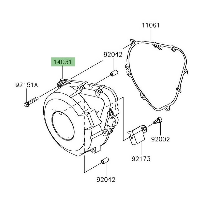 Carter d'alternateur Kawasaki Z900RS (2018-2021) | Réf. 140310617