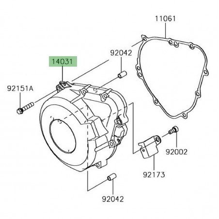 Carter d'alternateur Kawasaki Z900RS (2018-2021) | Réf. 140310617