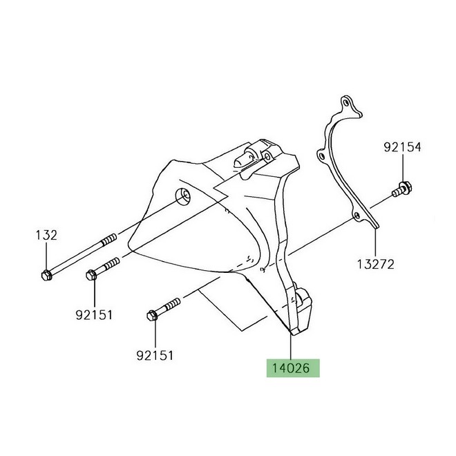 Carter pignon de sortie de boîte Kawasaki Z900RS (2018-2021) | Réf. 140260138