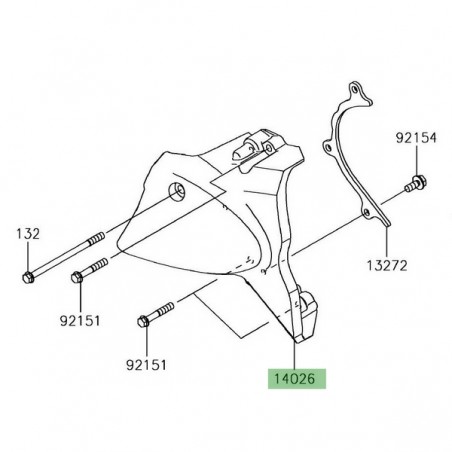 Carter pignon de sortie de boîte Kawasaki Z900RS (2018-2021) | Réf. 140260138