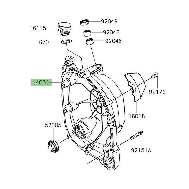 Carter d'embrayage Kawasaki Z900RS (2018-2026) | Réf. 140320640