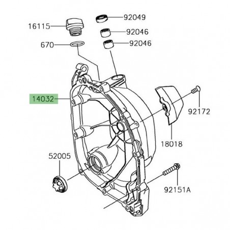Carter d'embrayage Kawasaki Z900RS (2018-2021) | Réf. 140320640