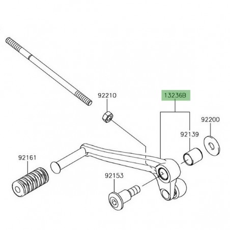 Sélecteur de vitesse Kawasaki Z900RS (2018-2021) | Réf. 132360808