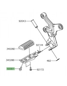 Téton de repose-pieds Kawasaki 920011905 | Moto Shop 35