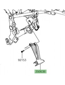 Platine repose-pieds arrière gauche Kawasaki Z900RS (2018-2021) | Réf. 35063139318R