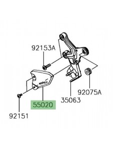 Protection de talon repose-pieds avant gauche Kawasaki Z900RS (2018-2021) | Réf. 550202178