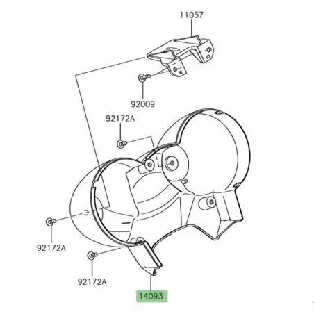 Dessous de compteur Kawasaki Z900RS (2018-2023) | Réf. 140930628