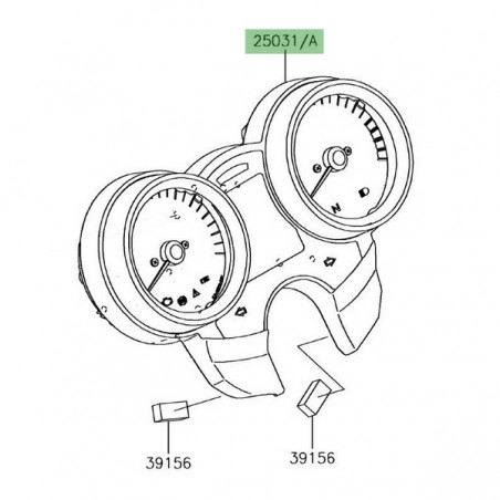 Bloc compteur Kawasaki Z900RS (2018-2021) | Réf. 250310928 - 250310894