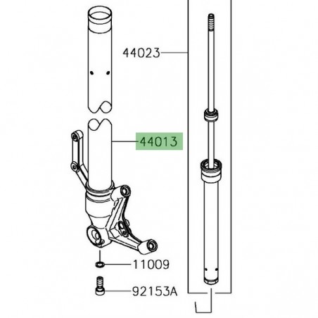 Tube de fourche gauche Kawasaki Z900RS (2018-2021) | Réf. 440130314