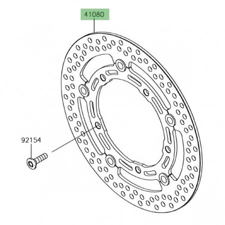 Disque de frein avant Kawasaki Z900RS (2018-2021) | Réf. 41080067711I
