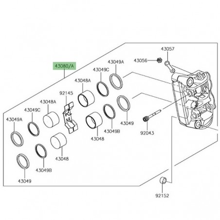 Étrier de frein avant Kawasaki Z900RS (2018-2021) | Moto Shop 35