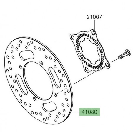 Disque de frein arrière Kawasaki Z900RS (2018-2021) | Réf. 410800678