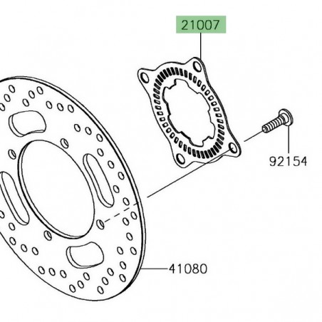 Cible ABS arrière Kawasaki 210070660 | Moto Shop 35