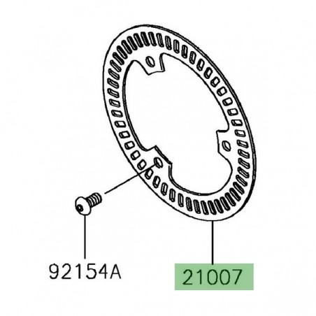 Cible ABS avant Kawasaki Z900RS (2018-2021) | Moto Shop 35