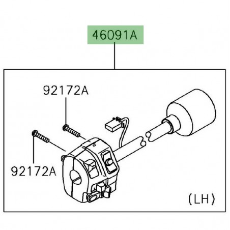 Commodo gauche Kawasaki Z900RS (2018-2021) | Réf. 460910424 - 460910518